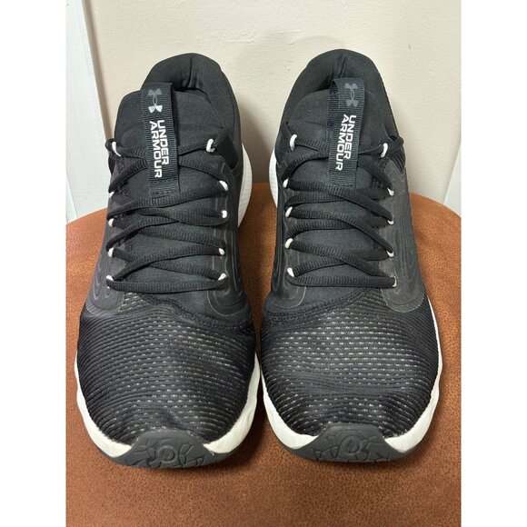 UNDER ARMOUR CHARGED RUNNING SPORT SHOES MENS BIG SIZE 12 BLACK WHITE COMFORT - Picture 4 of 10